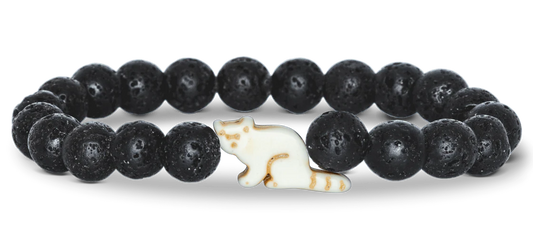 Lava Stone Red Panda Bracelet