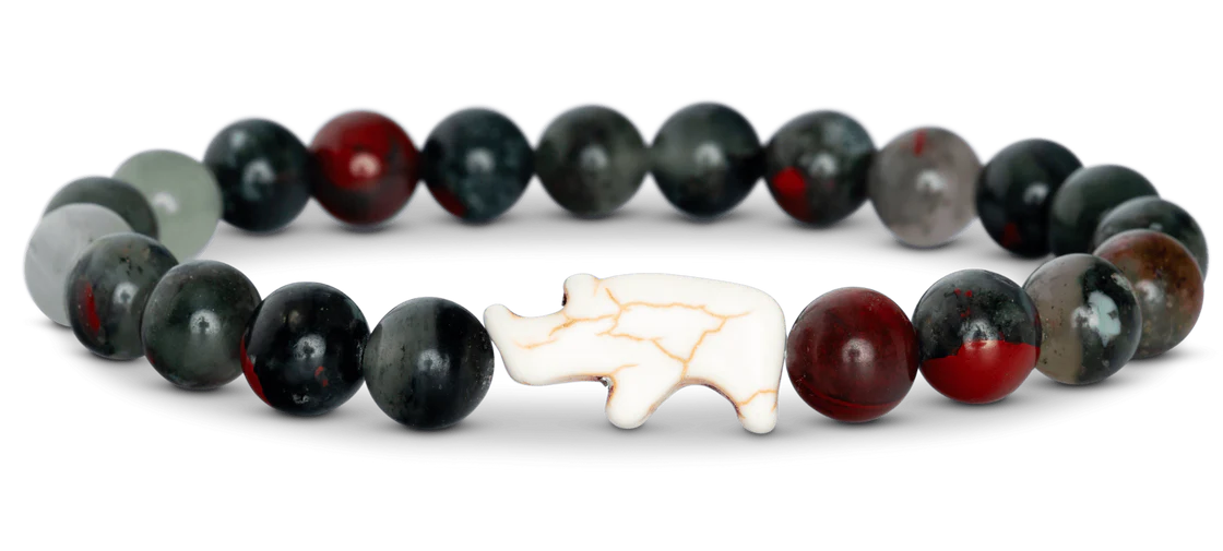 Rhino Savanna Stone Bracelet