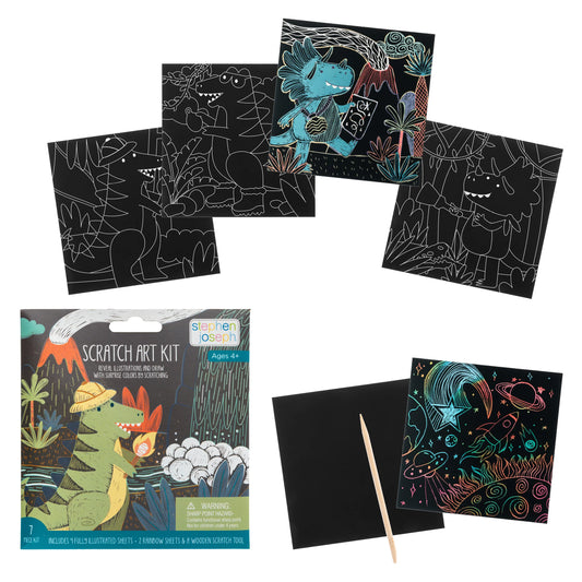 Dino Scratch Art Kit