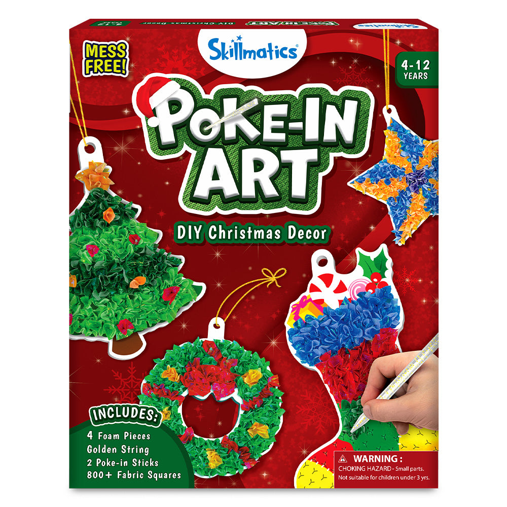 Poke In Art Christmas Ornaments