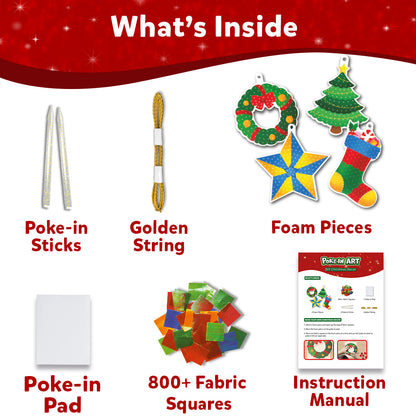 Poke In Art Christmas Ornaments