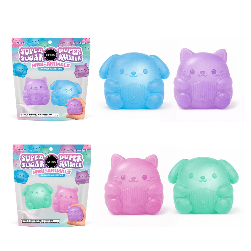 Mini Kitty & Puppy Sugar Squisher 2-Pack