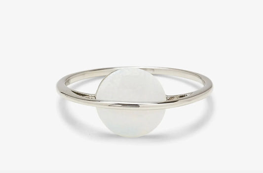 Opal Saturn Ring Size 5