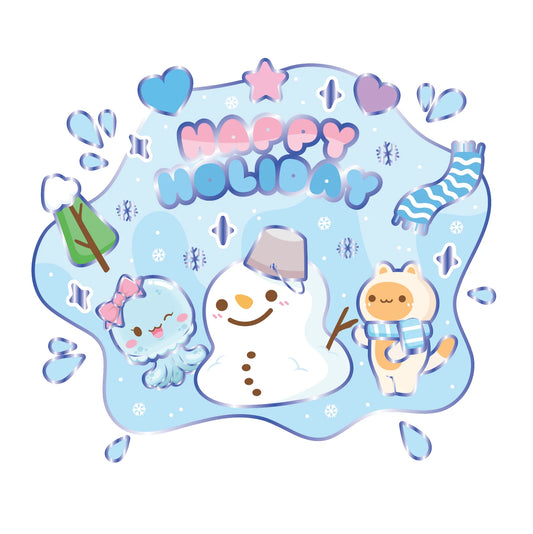 DIY Clear Dark Blue Slime - Holiday Edition