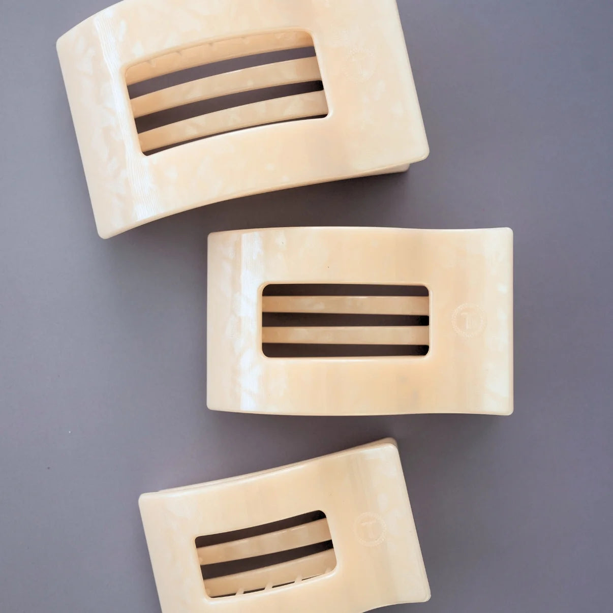 Soft Surf Flat Rectangle Hair Clip