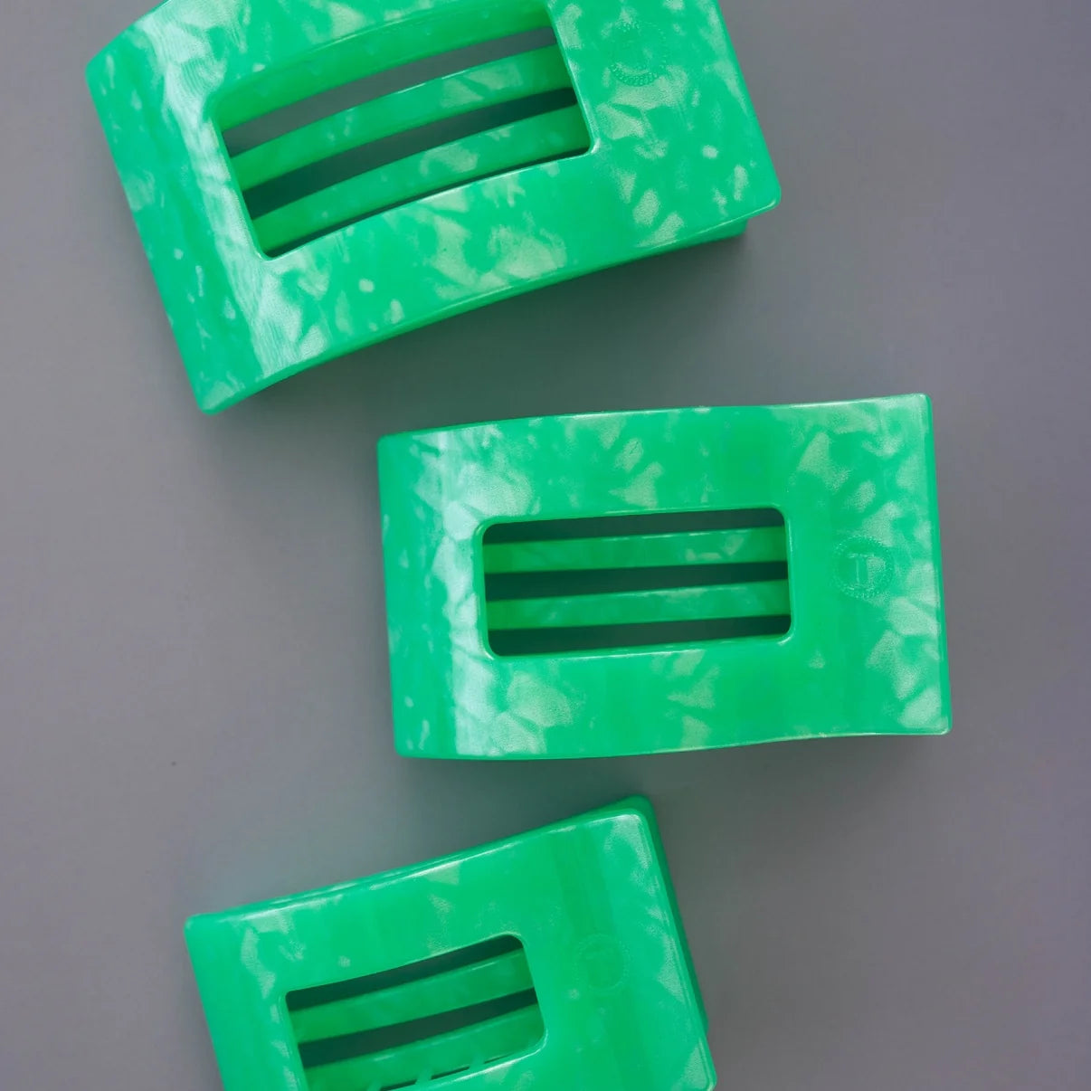 Spring Splash Flat Rectangle Hair Clip