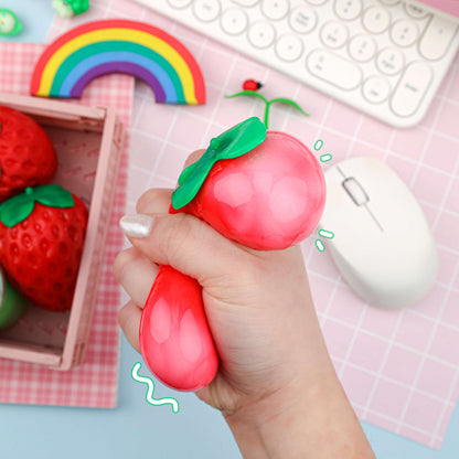 Strawberry Shaped Squishy Toy