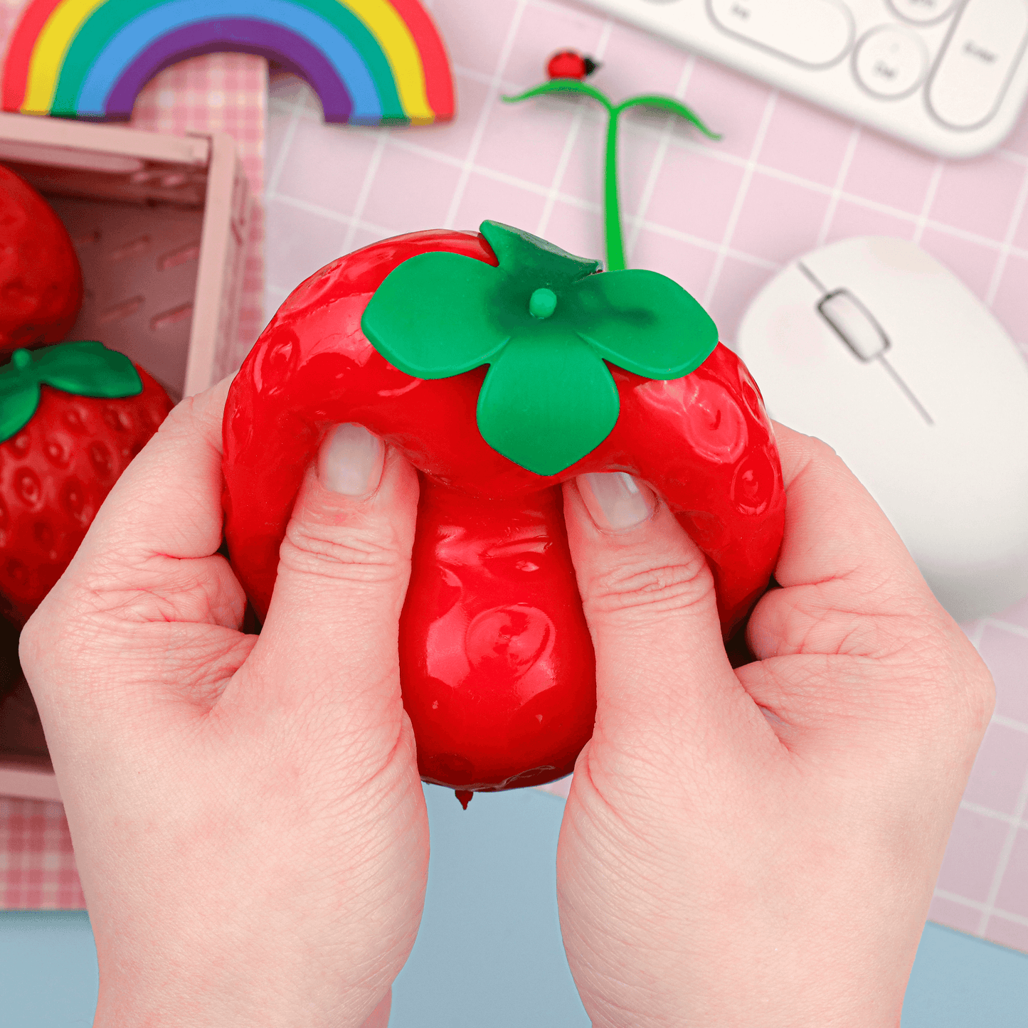 Strawberry Shaped Squishy Toy