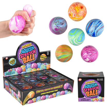 SQUISH AND STRETCH MARBLEIZED YUMMY BALL