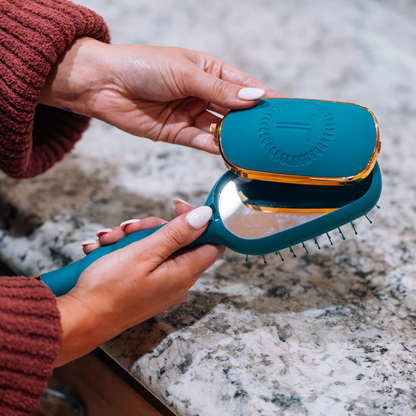 Teal With It Detangler Medium Hair Brush Full Size