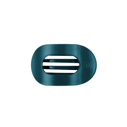 Teal With It Small Flat Round Hair Clip