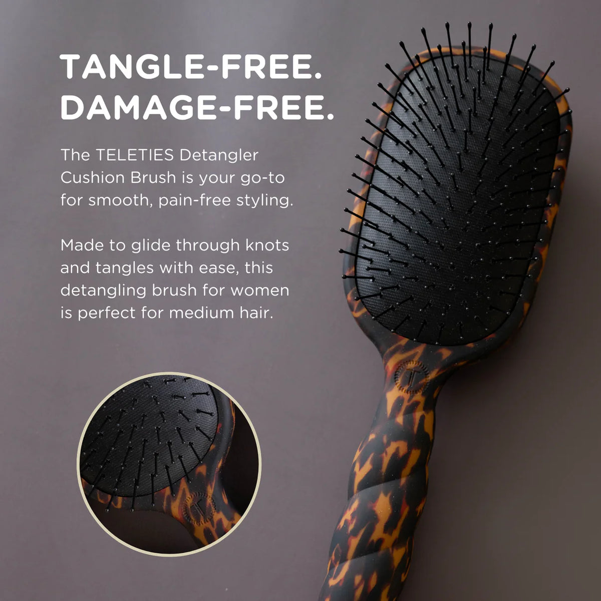 Tortoise Medium Detangler Hair Brush