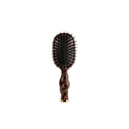 Tortoise Mini Boar Bristle Hair Brush