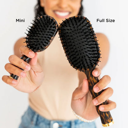 Tortoise Mini Boar Bristle Hair Brush
