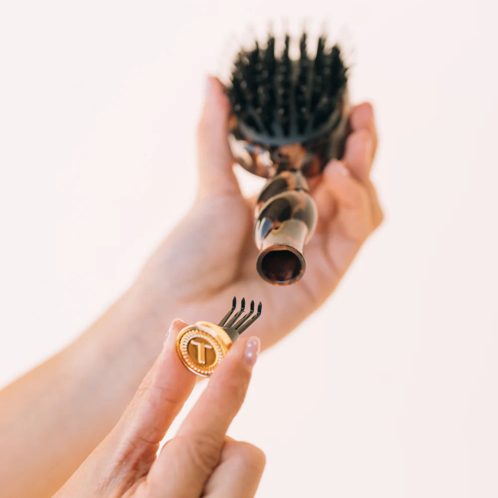 Tortoise Mini Boar Bristle Hair Brush