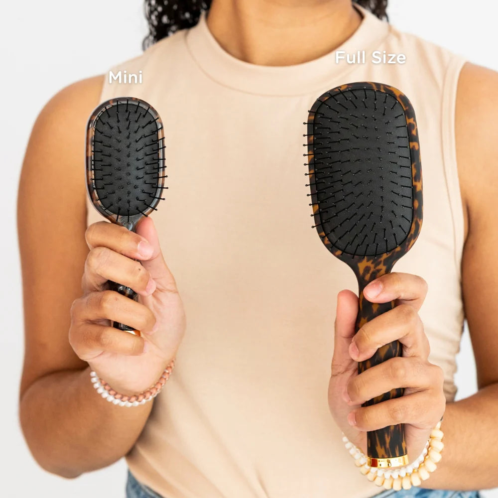 Tortoise Mini Detangler Hair Brush for Medium Hair