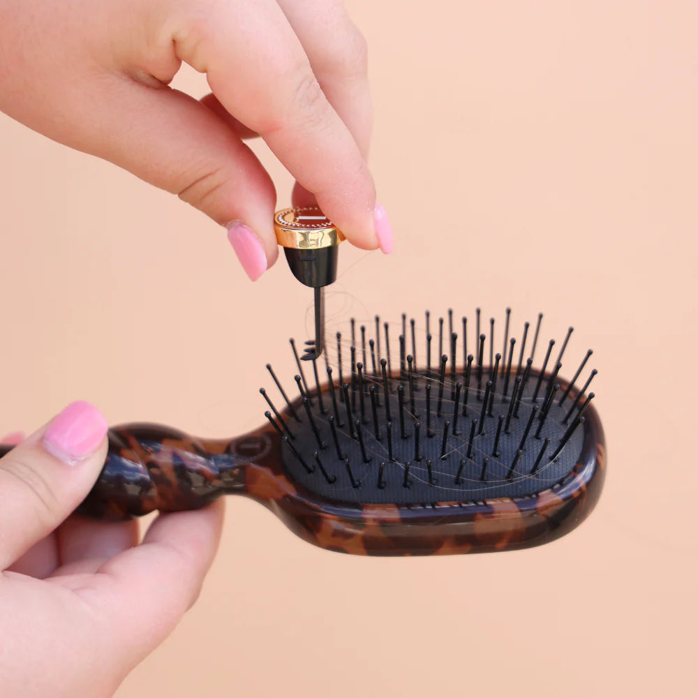 Tortoise Mini Detangler Hair Brush for Medium Hair