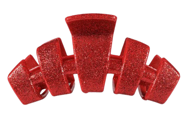Red Glitter Tiny Classic Clip
