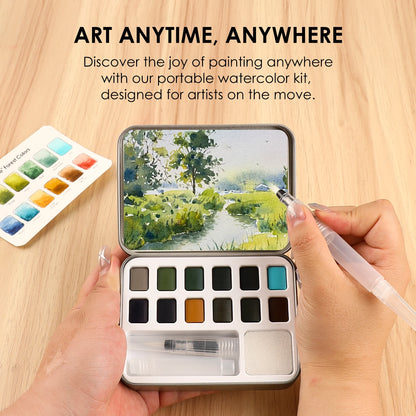 Forest Colors Watercolor Pocket Set