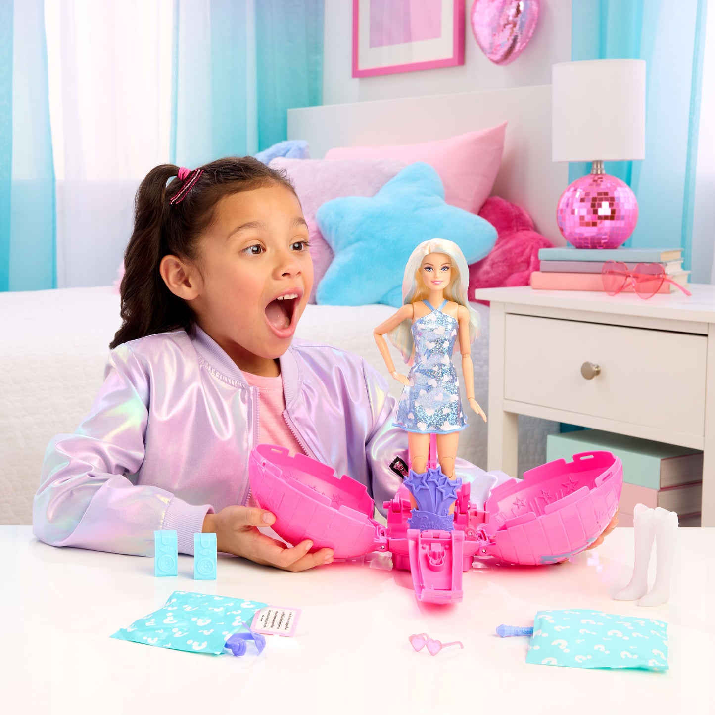 BARBIE® Roll & Reveal™ Pop Star Doll and Accessories