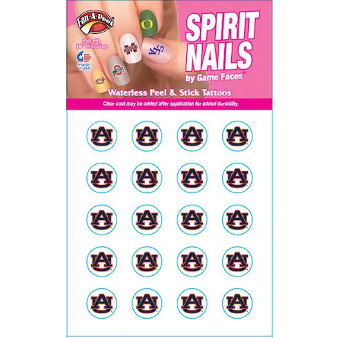 Auburn Spirit Nail Stickers
