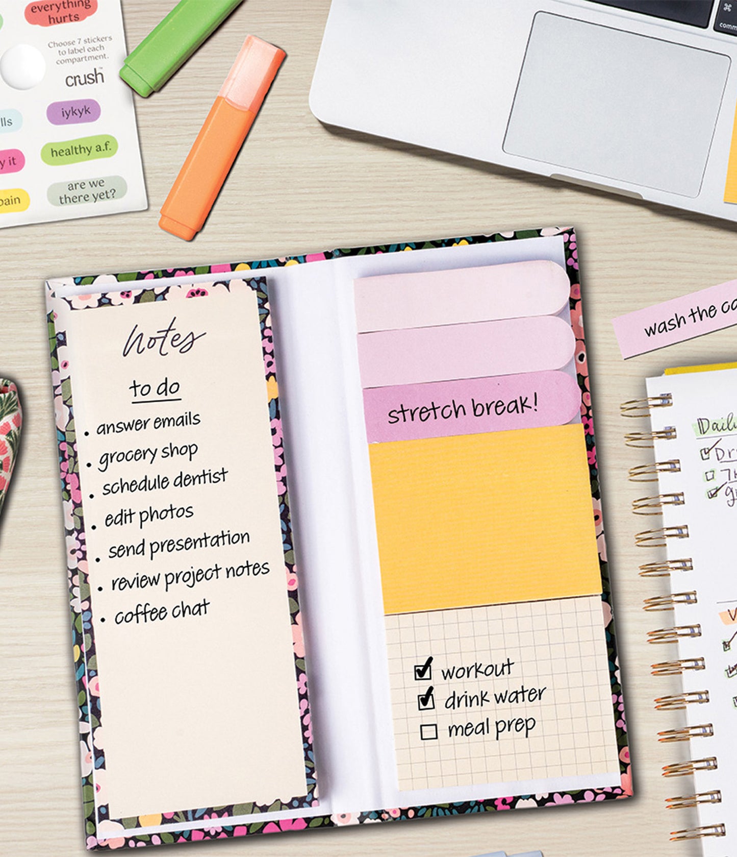 Stick With It Adhesive Notes Desk Set