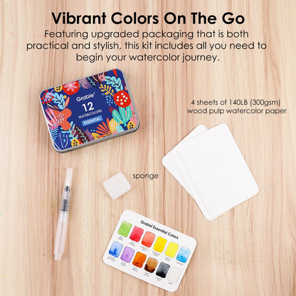 Essential Colors Pocket Watercolor Set