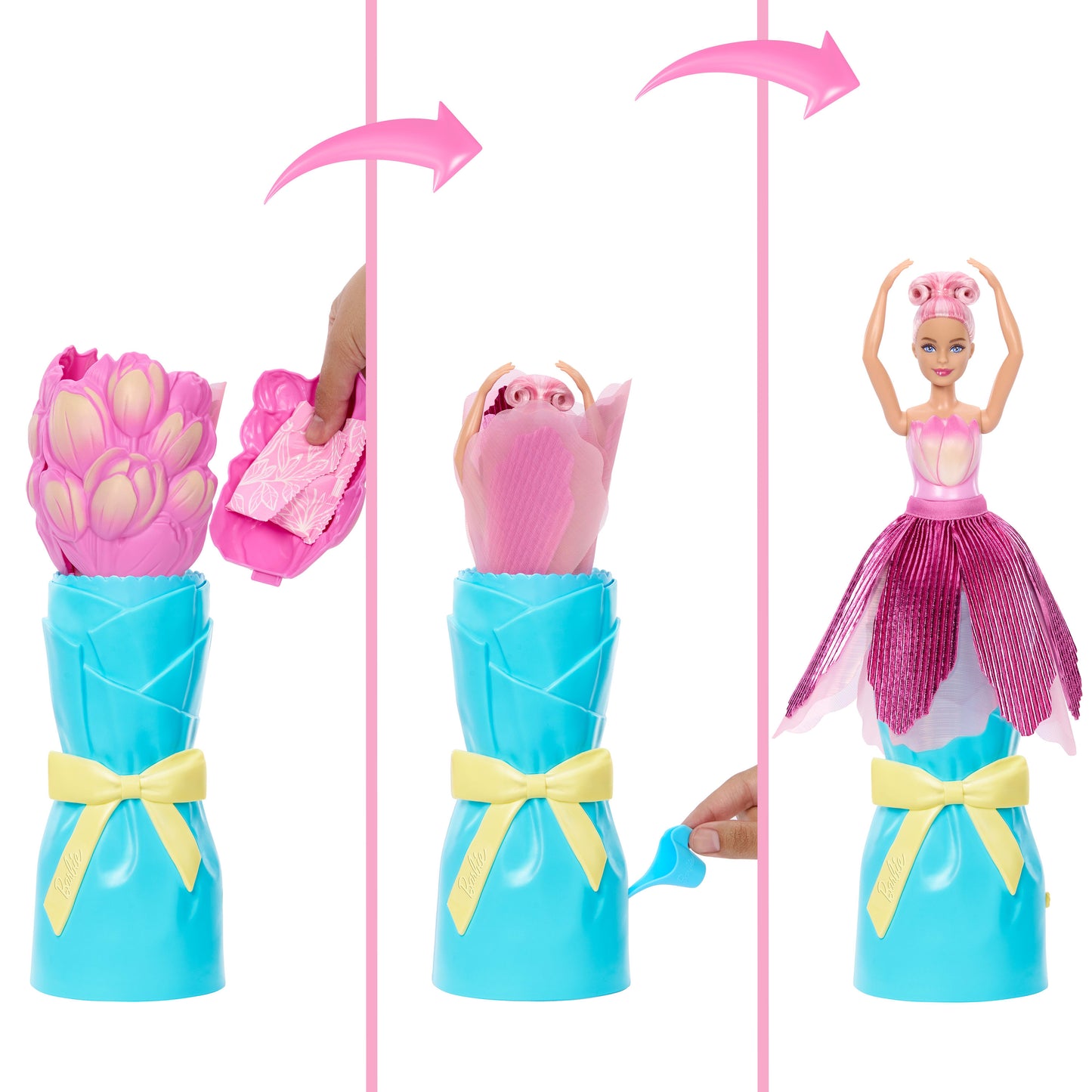 Pink BARBIE® PETAL POP™ Doll and Accessories