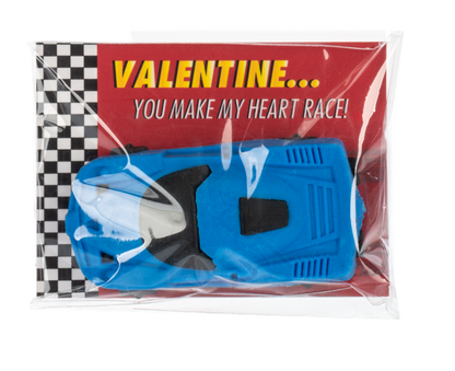 Race Car Erasers Valentines