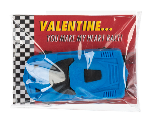 Race Car Erasers Valentines