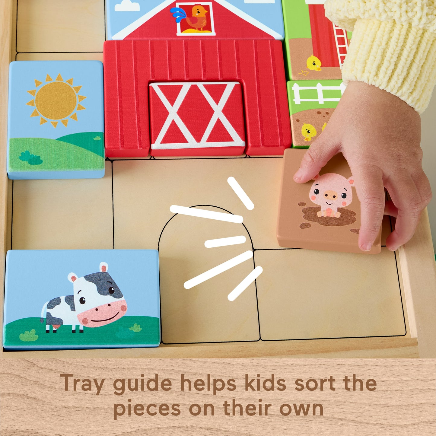 Fisher-Price® Wooden Farm Blocks Puzzle