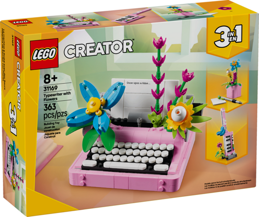 Typewriter with Flowers