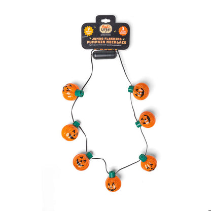 Jumbo Flashing Pumpkin Necklace