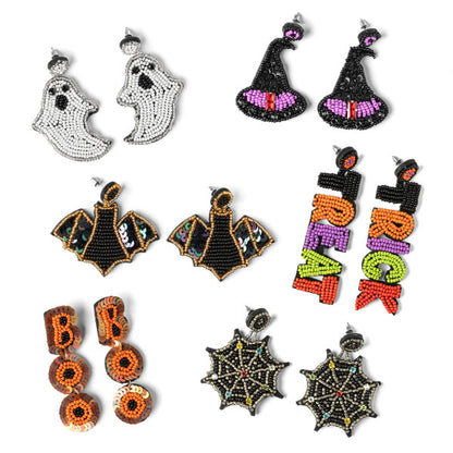 Hallowee Spooky Season Beaded Earrings