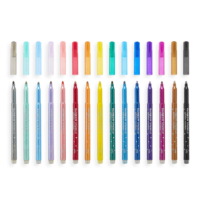 Rainbow Glitter Markers