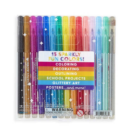Rainbow Glitter Markers
