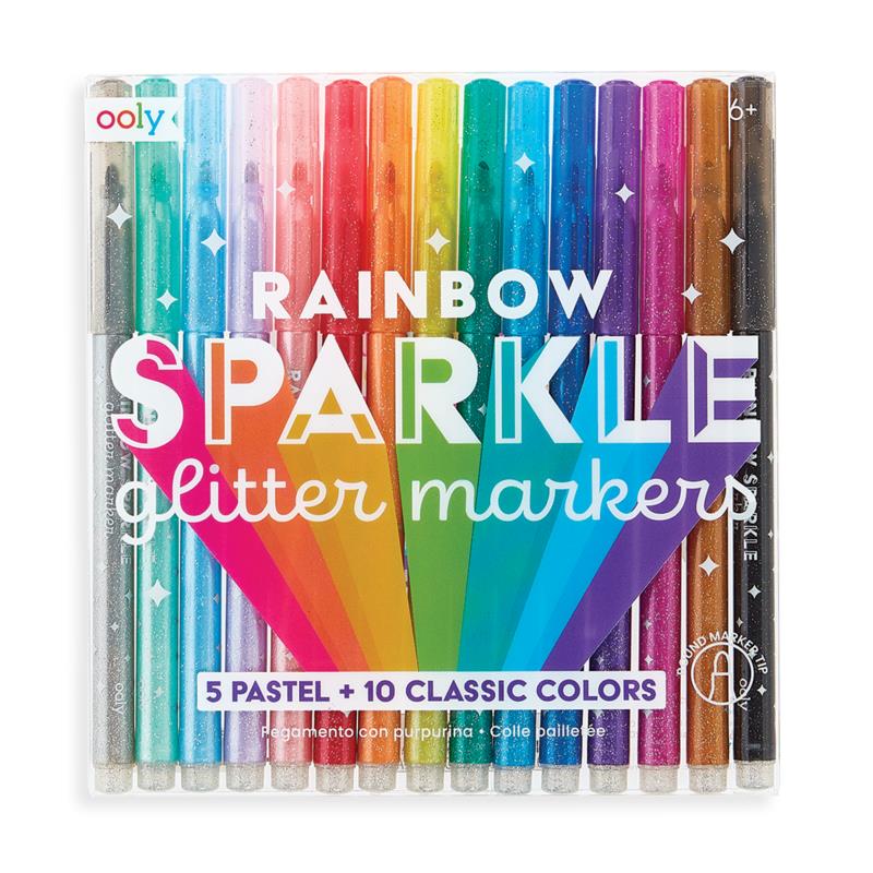 Rainbow Glitter Markers
