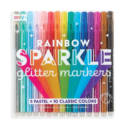 Rainbow Glitter Markers