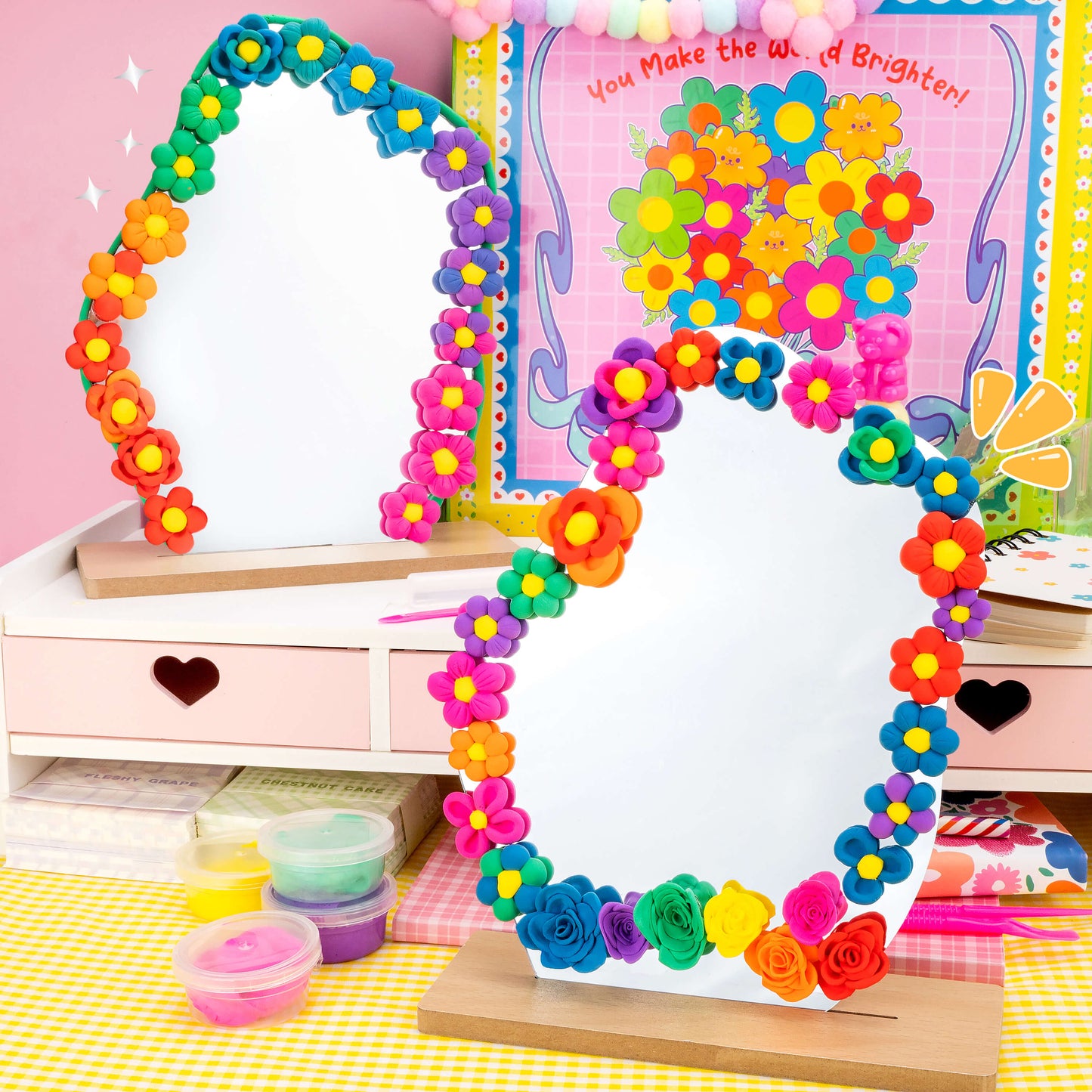 DIY Flower Mirror Kit