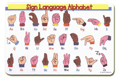 Sign Language Placemat