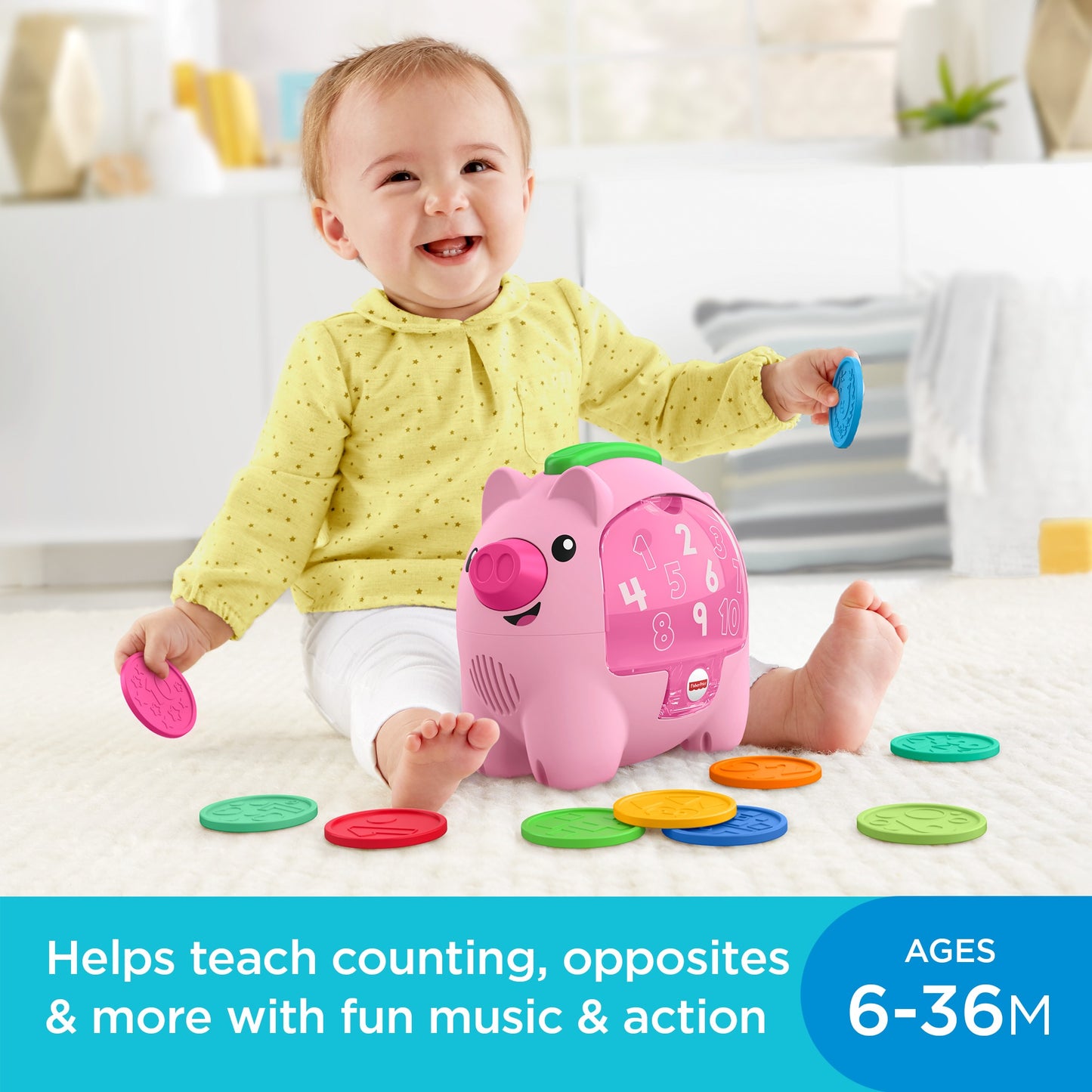 Fisher-Price® Laugh & Learn® Count & Rumble Piggy Bank