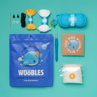 Bjorn the Narwhal Woobles Crochet Kit