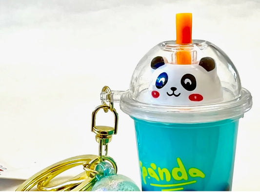 Panda Boba Tea Keychain