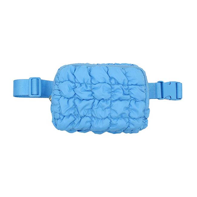 Blue Puffer Waist Pack